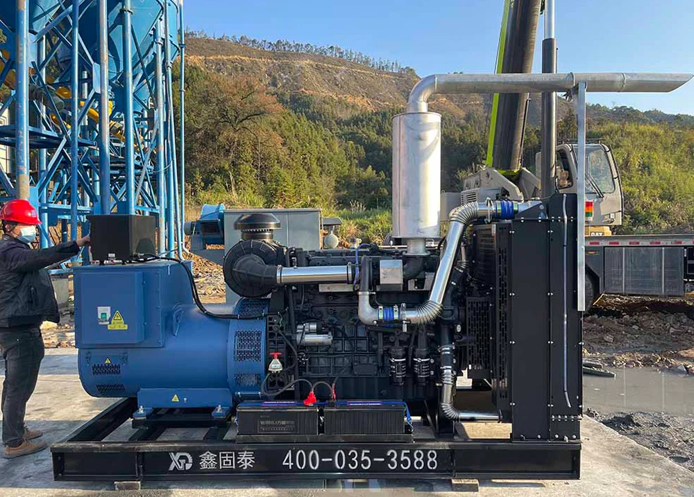 Manutenção do conjunto de 400kW do gerador diesel.
